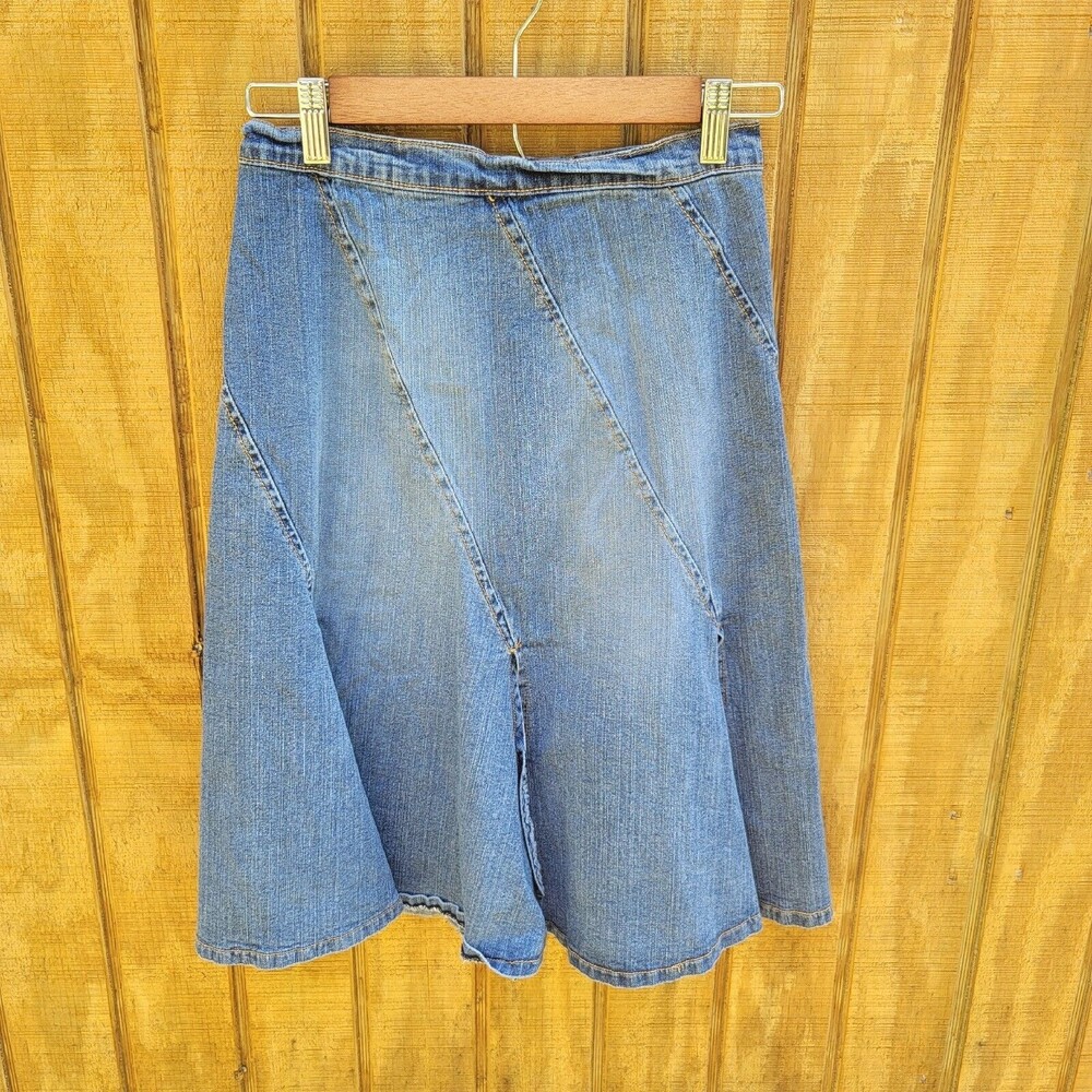 Sunshine Apparel Vintage Trumpet Denim Blue Jean Skirt Juniors Size 3/4